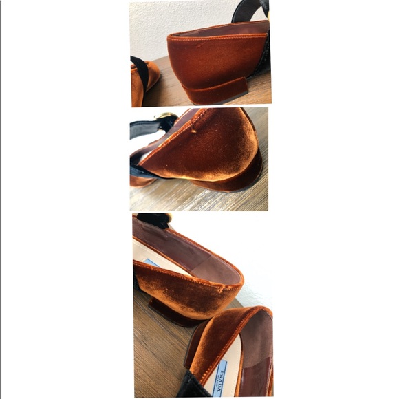 PRADA Two-Tone Velvet Point-Tie Flats NWT - Picture 4 of 12